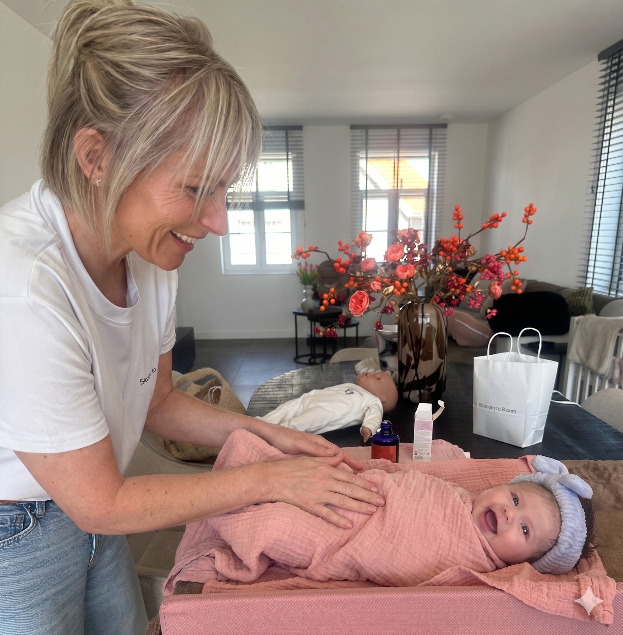 Anneke Royen - babymassage bij Blossom to Bloom